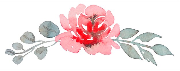 Handmalerei aquarell rosenblumenmuster