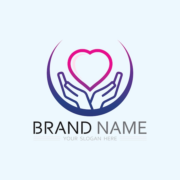 Handpflege-Logo-Vorlage Vektor-Symbol-Geschäft