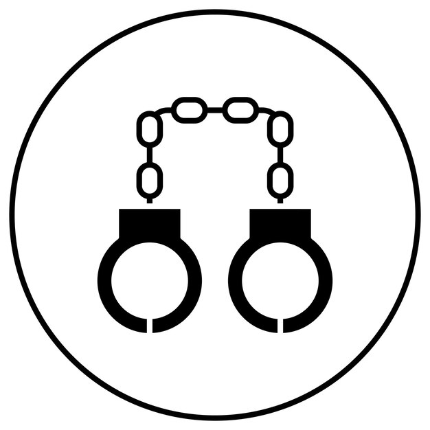 Vektor handschellen-icon-vektorbild kann für crime and law verwendet werden