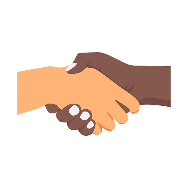 Handshake-Vektor-Illustration Freundschafts- und Kooperationskonzept