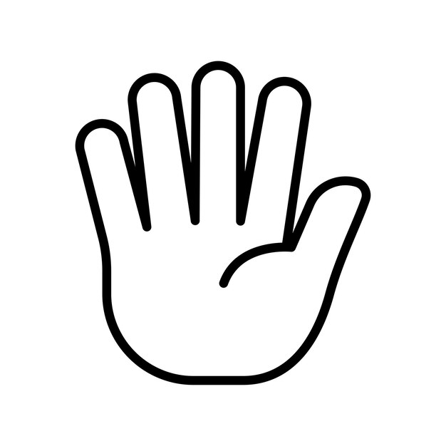 Handsymbol-Vektor im trendigen Design