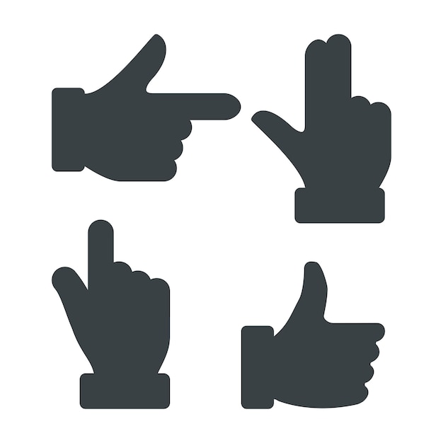 Handsymbolvektor für Websitedesign