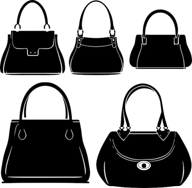 Handtasche Vektorsilhouette 1