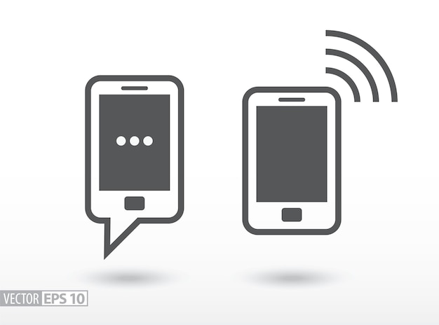 Handy-flachsymbol zeichen smartphone vektor-logo für webdesign handy und infografiken vektor-illustration eps10 isoliert auf weißem hintergrund