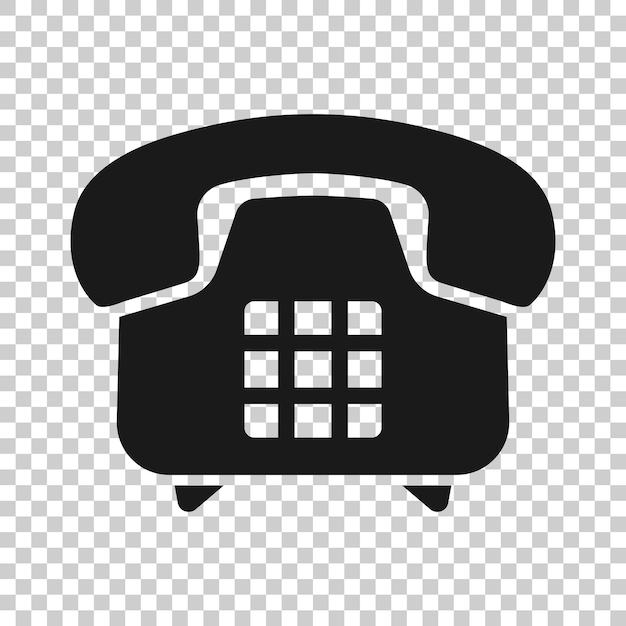 Handy-icon im flachen stil telefon-gespräch-vektor-illustration auf weißem isolierten hintergrund hotline-kontakt-geschäftskonzept