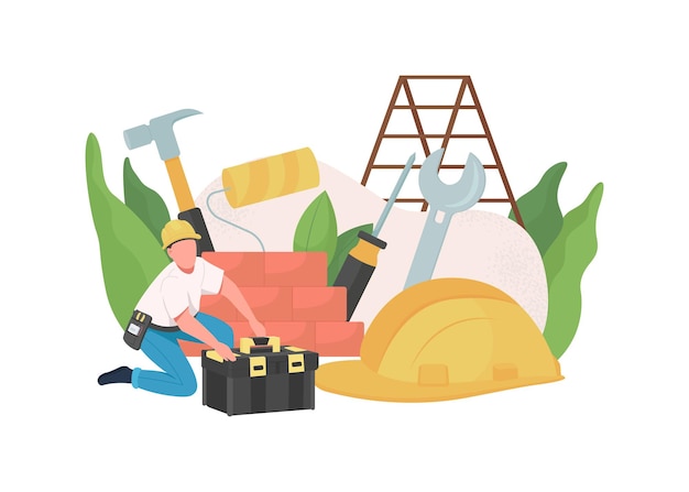 Handyman flache Konzeptillustration