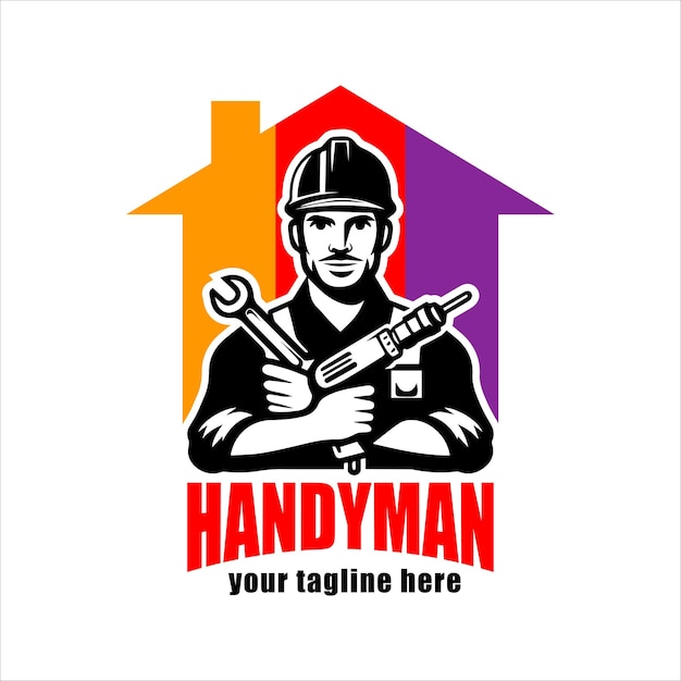 Vektor handyman-logo-vorlage handyman-logo-element handyman- logo-vektor