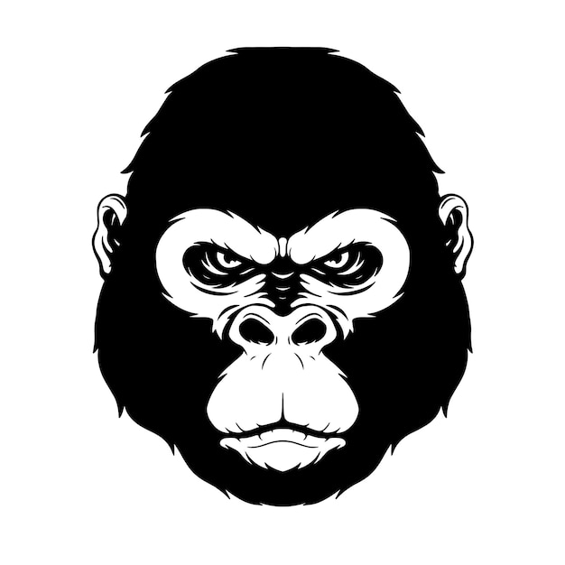 Handzeichnung gorillakopf gorillakopf am besten für tattoo-t-shirt-poster