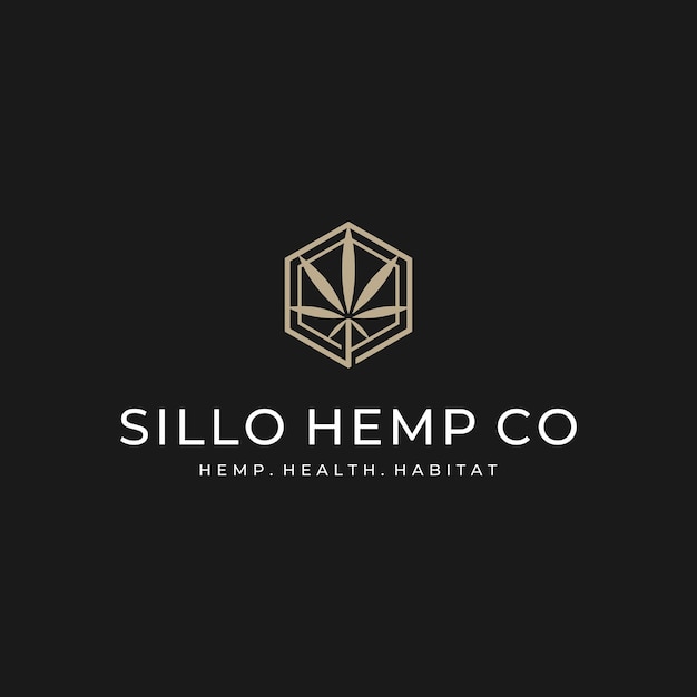 Hanf, co, cannabis, minimalist, logo, vektor, elegant