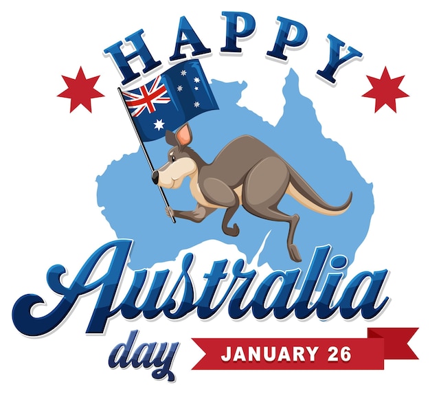 Happy australia day banner-design