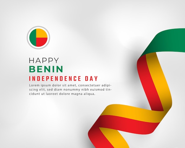 Happy benin independence day 1. august feier für poster banner werbung grußkarte