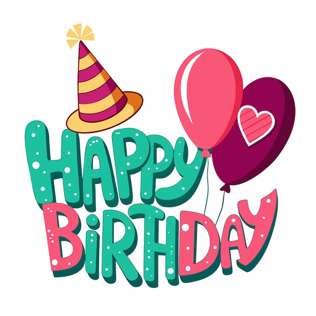 Vektor happy birthday text vector illustration 42