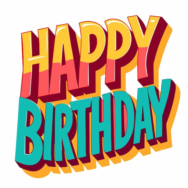 Vektor happy birthday text vector illustration 82