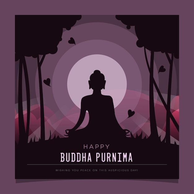 Happy buddha purnima vesak festival social media post