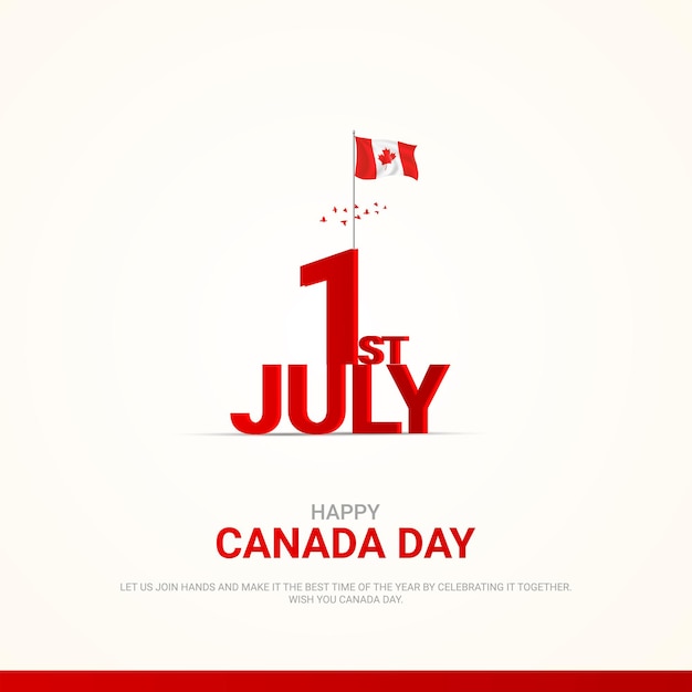 Happy canada day 1. juli kostenloser vektor