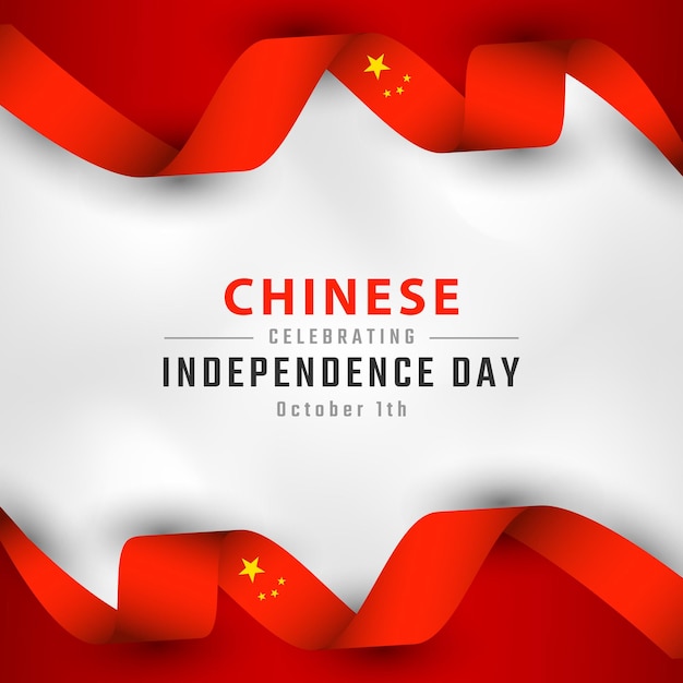 Happy chinese national day celebration vector design illustration vorlage für poster banner