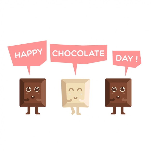 Happy chocolate day niedlichen cartoon