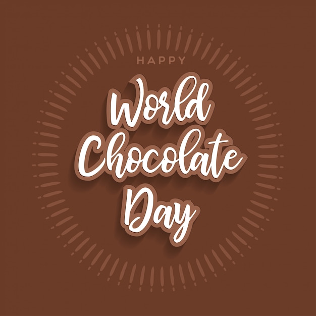 Happy chocolate day typografie