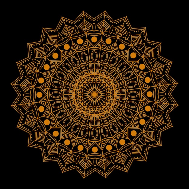 Happy diwali dekorative indische mandala-kunststil-vektorillustration