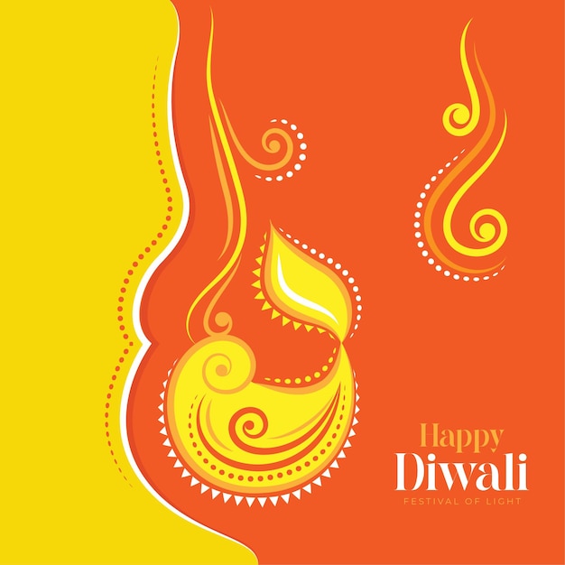 Happy diwali festival wünscht designvorlage mit kreativer zierlampenillustration