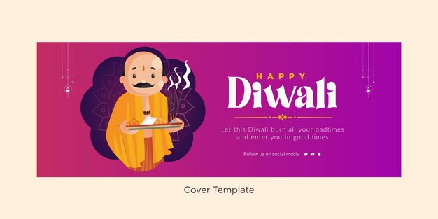 Happy Diwali Indian Festival Cover-Design