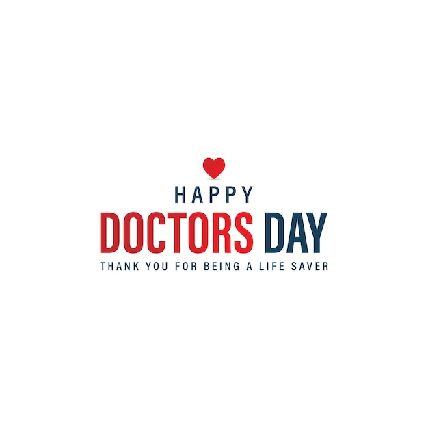 Happy doctor's day banner mit stethoskop, vektorillustration