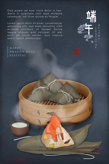 Happy Dragon Boat Festival Hintergrundvorlage