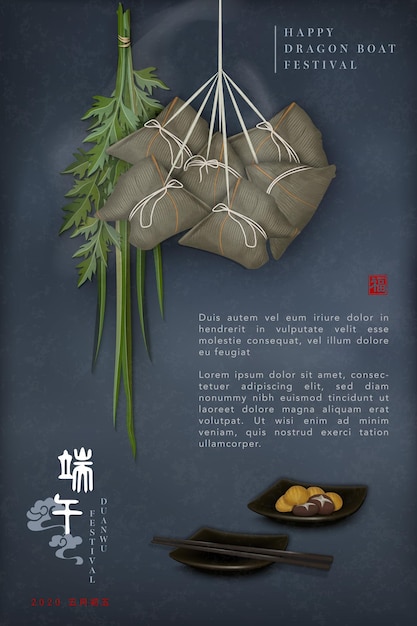 Happy Dragon Boat Festival Hintergrundvorlage