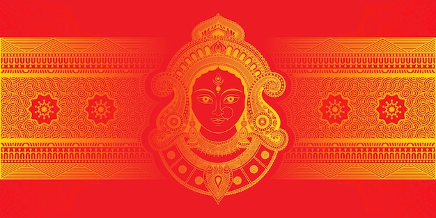 Happy durga puja festival hintergrund-design-vorlage