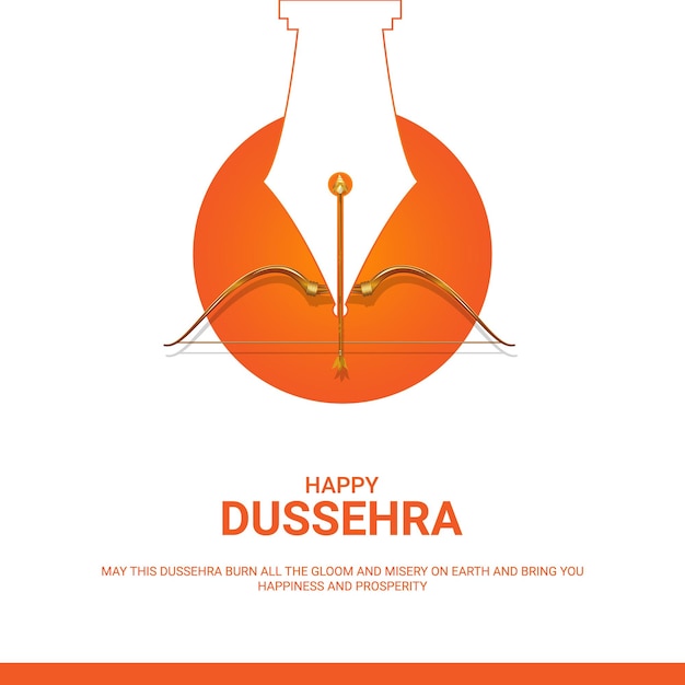 Vektor happy dussehra festival 3d-illustration kostenloser vektor