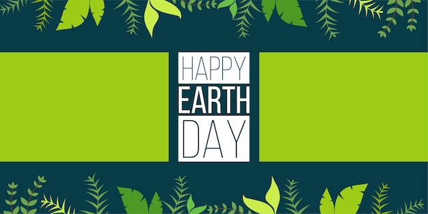 Happy earth day ökologiekonzept design mit globuskartenzeichnung und blättern auf hellbraunem hintergrund