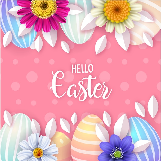 Happy Easter Day Festival Hintergrund Design