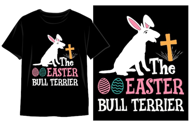 Vektor happy easter sunday hund-t-shirt-design hase-hund-t-shirt-design typografie-vektor-design