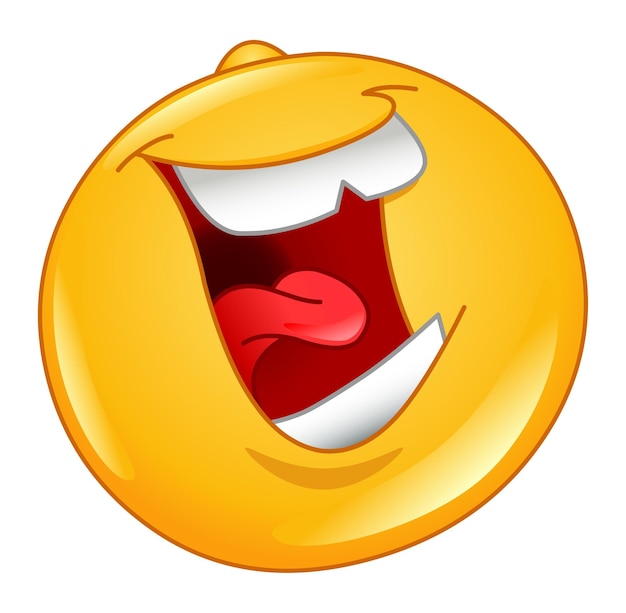 Happy Emoji-Emoticon, das laut lacht