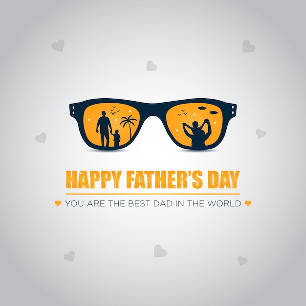 Vektor happy father's day celebration konzept vektor illustration happy fathers day social media banner