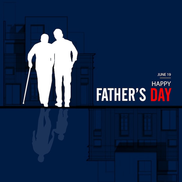 Happy Father's Day Kalligrafie-Grußkarte Banner-Design