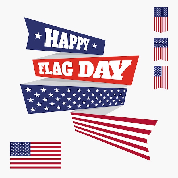 Happy Flag Day-Abzeichen