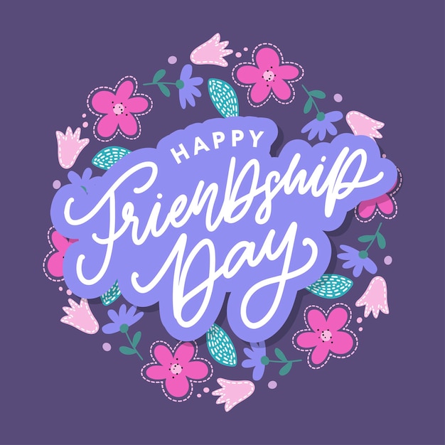 Happy friendship day grußkarte für poster flyer banner für website-vorlage karten poster logo v ...