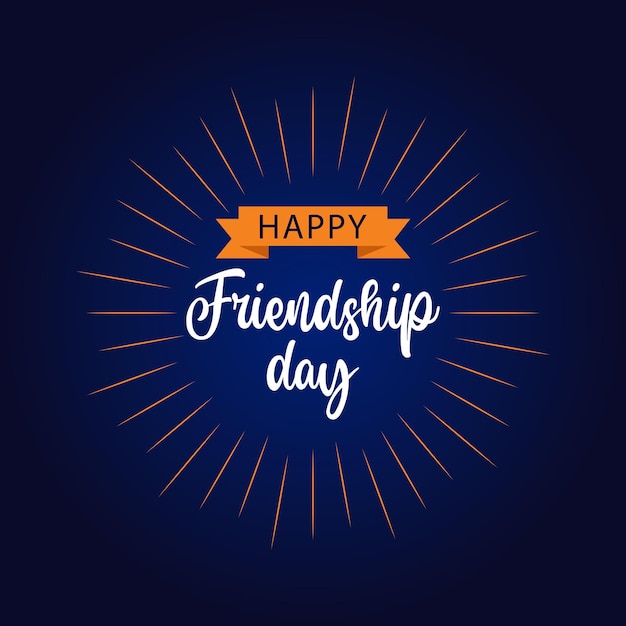 Happy friendship day grußkarten-design typografie zum tag der freundschaft