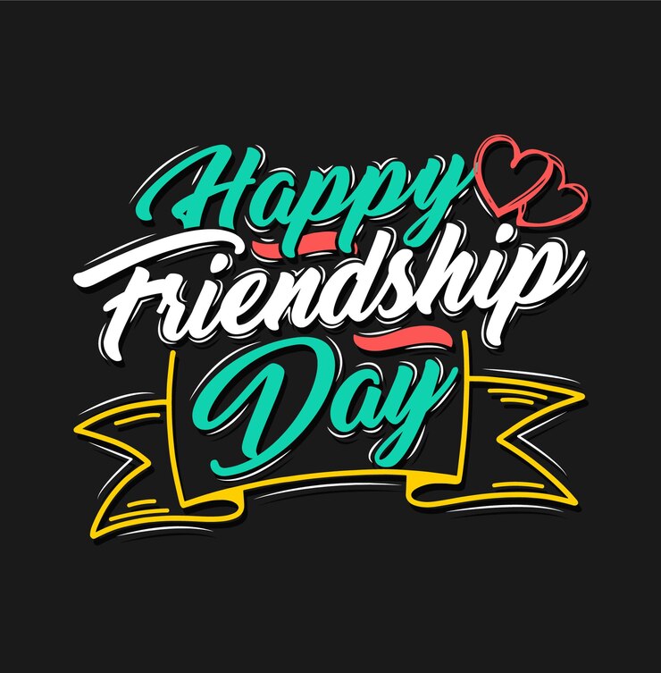Happy Friendship Day Schriftzug Typografie Vektor