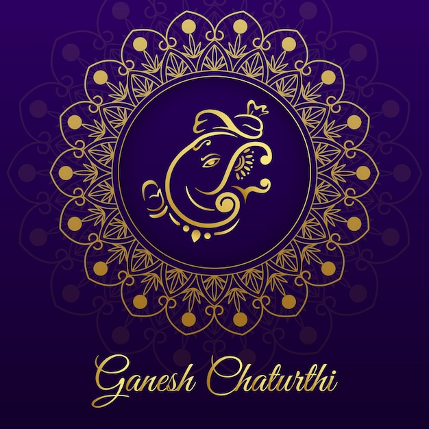 Happy Ganesh Chaturthi Festival Hintergrund Ganpati Hindu-Gott