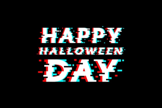 Happy halloween day glitch design.