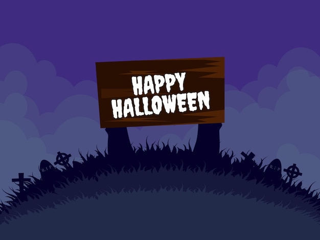 Happy halloween-hintergrund-design-konzept