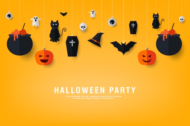 Happy halloween party vorlage