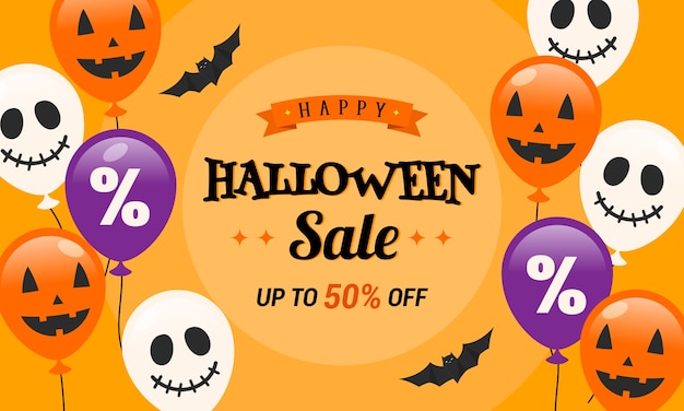 Happy halloween sale banner