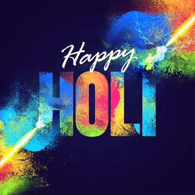 Happy Holi Feier Design.