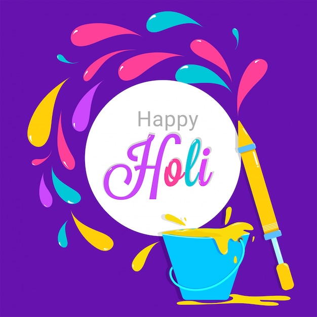 Happy holi feier design.