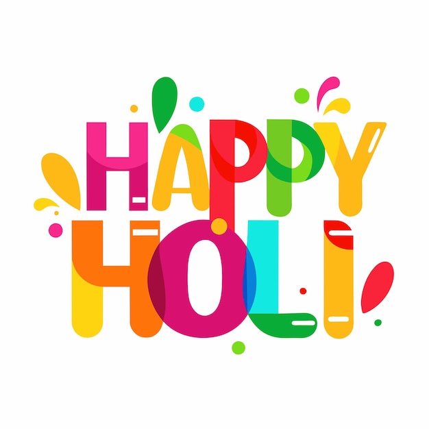 Happy Holi Typographie Design Vektor