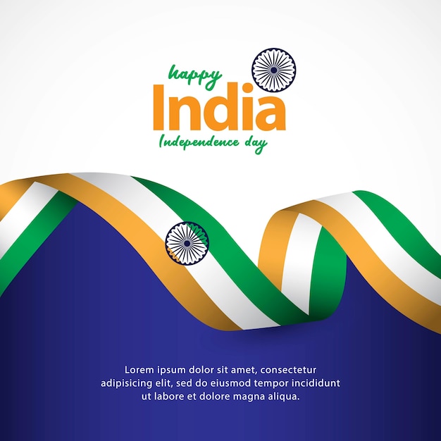 Happy india independence day und tag der republik feiern