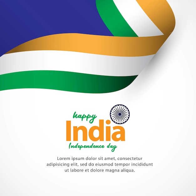 Happy india independence day und tag der republik feiern